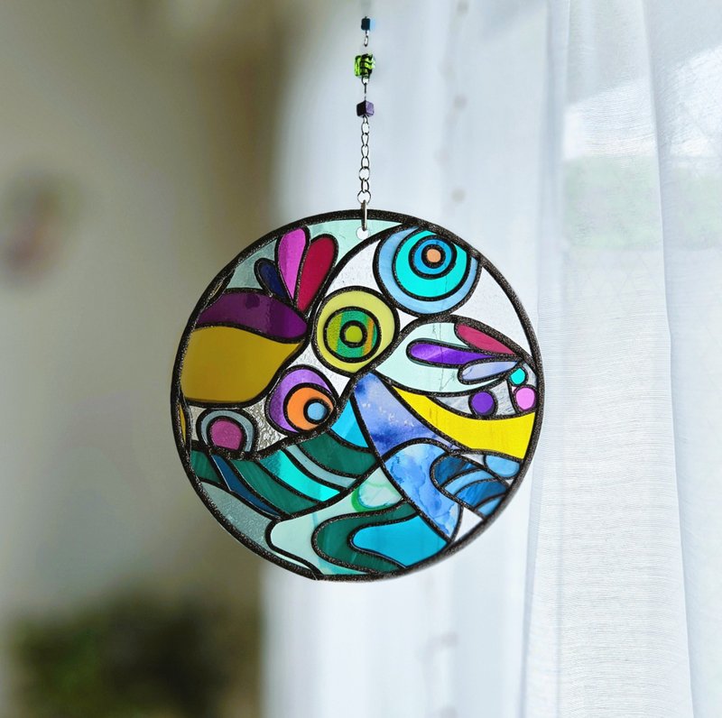 新款 One Earth Harmony – 色结 圆形摆饰 - 墙贴/壁贴 - 琉璃 多色