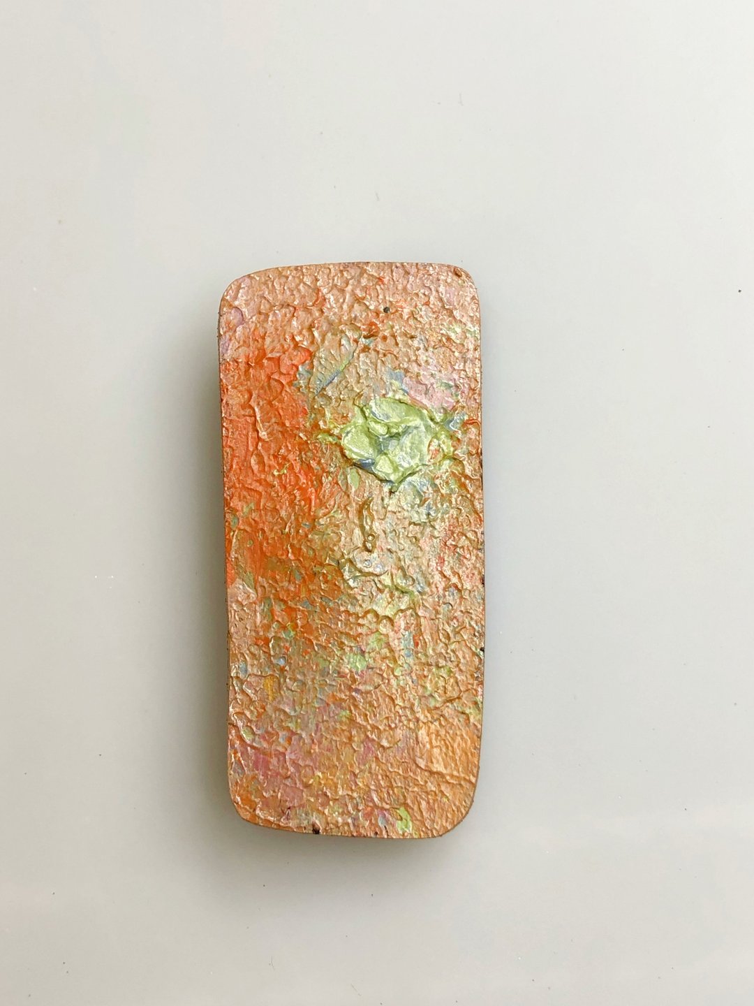 多彩肌理皮革胸针 - 胸针 - 真皮 粉红色