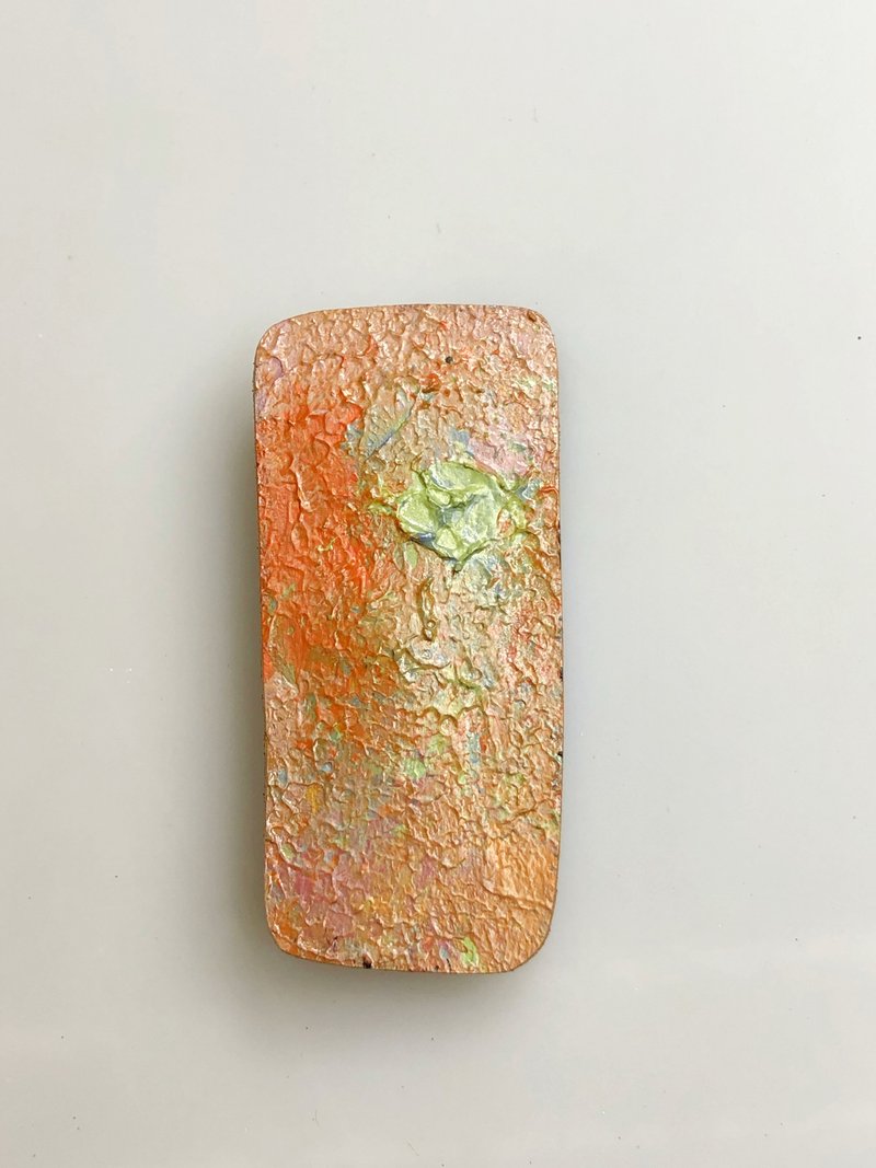 多彩肌理皮革胸针 - 胸针 - 真皮 粉红色