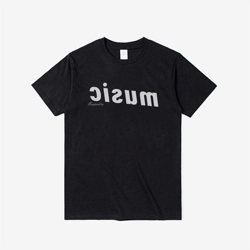 音乐music反向 纯棉T桖T-shirt - 男装上衣/T 恤 - 棉．麻 