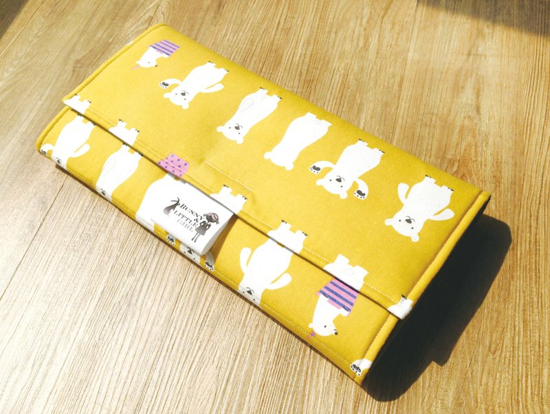 外出便携式尿布垫-黄底小白熊 - 婴儿床上用品 - 棉．麻 