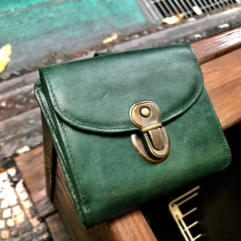 Sienna真皮大容量短皮夹 - 皮夹/钱包 - 真皮 绿色