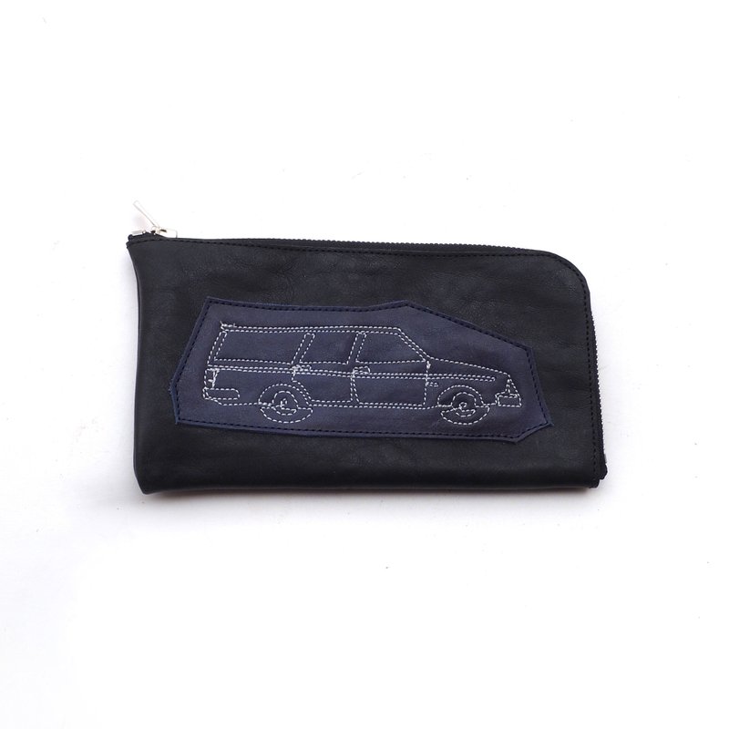 牛皮长皮夹 car7 18×9/钱包/黑/wl001car7 - 皮夹/钱包 - 真皮 黑色