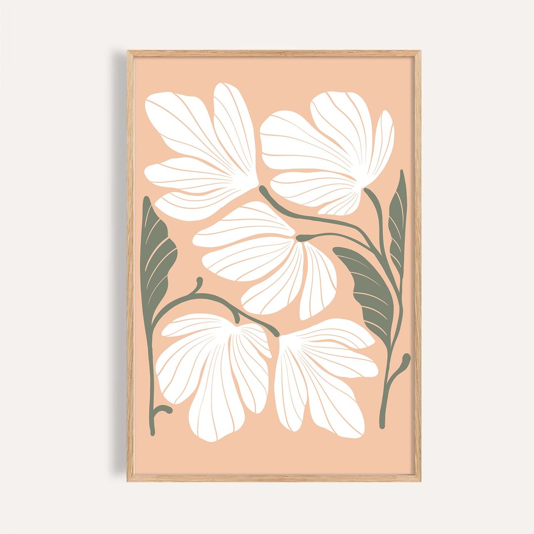杏粉花影 Blush Harmony / 波西米亚风格 挂画 画芯 海报 - 海报/装饰画/版画 - 纸 