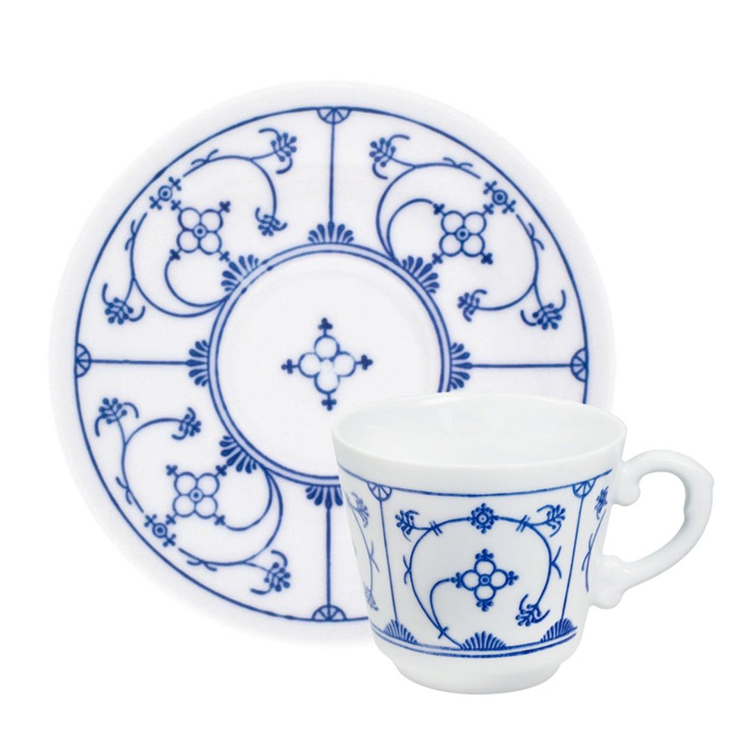 BLAU SAKS系列- 180ML杯盘组 - 咖啡杯/马克杯 - 瓷 蓝色