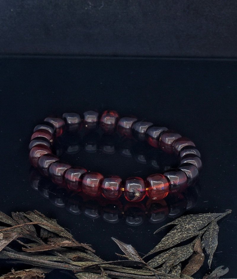 波罗的海天然血珀 10.2mm 手链 Baltic Amber Bracelet 10.2mm - 手链/手环 - 宝石 