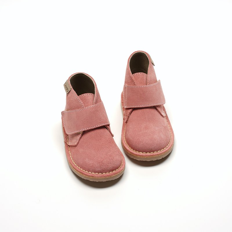 西班牙帆布鞋 CIENTA 1051065 142 粉红色 麂皮 踝靴 魔鬼毡 - 童装鞋 - 真皮 粉红色