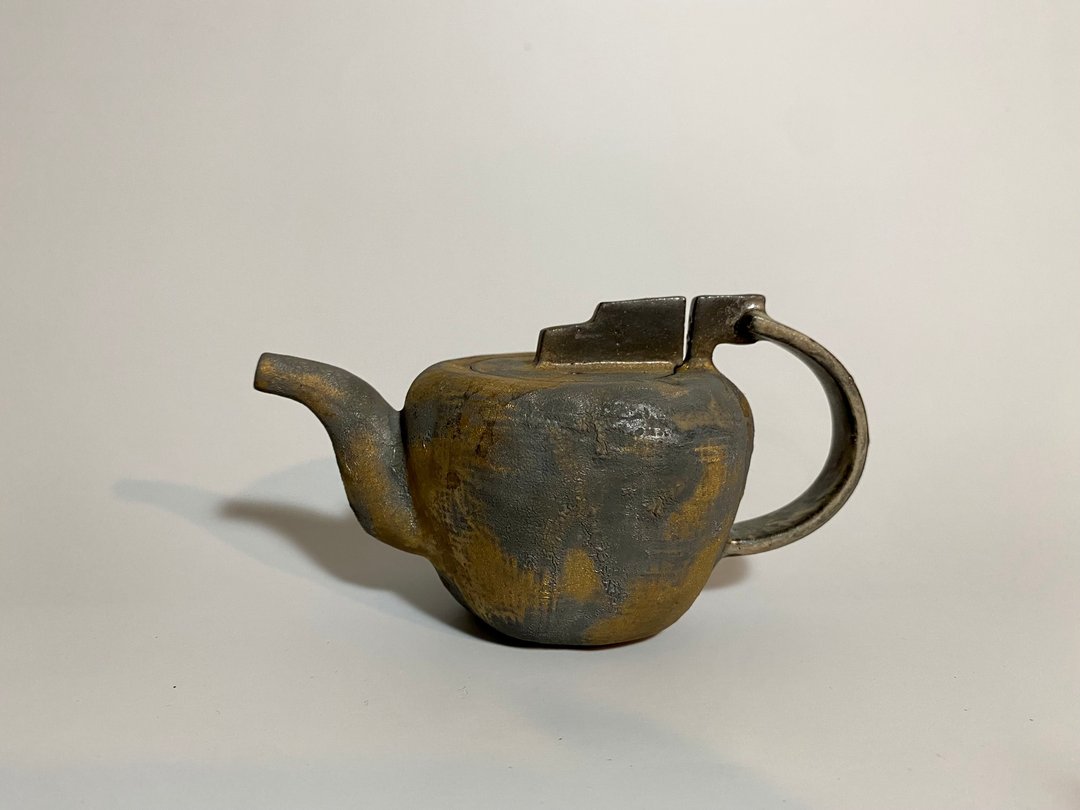 李善愔-黑金结构式手捏壶 - 茶具/茶杯 - 陶 
