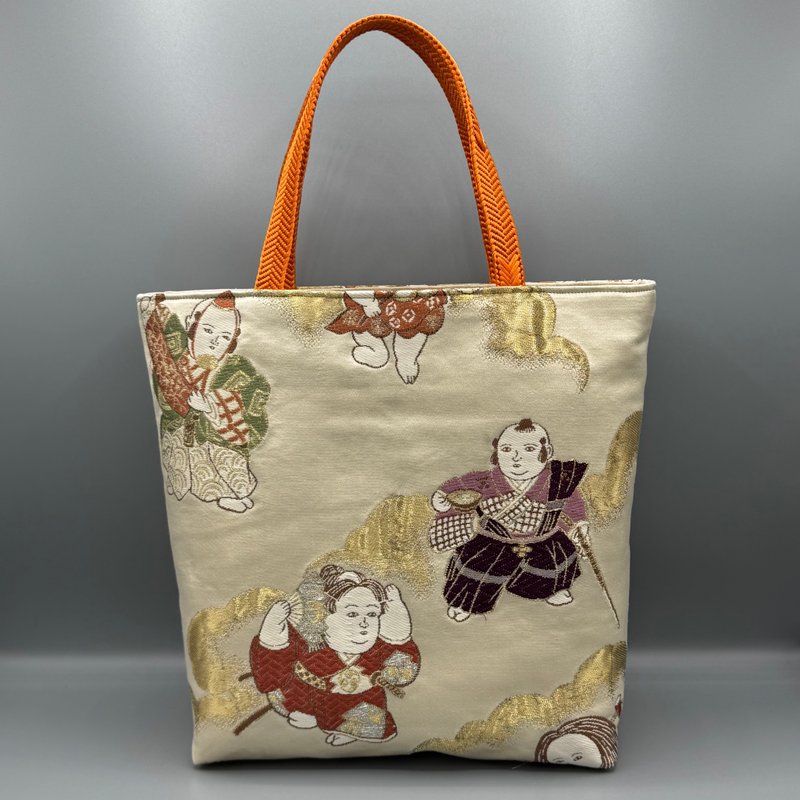 和服 腰带 腰带绳 手工 托特包 改造 金色 - 手提包/手提袋 - 丝．绢 金色