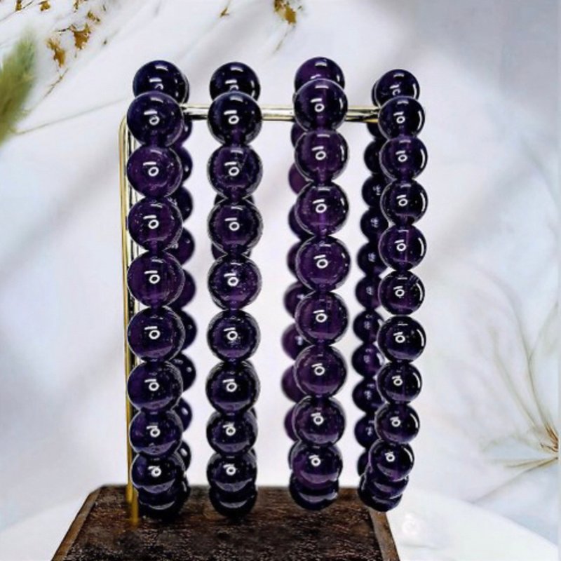 【浓郁紫晶】顶级透料乌拉圭紫水晶手链手珠手串 - 手链/手环 - 水晶 紫色