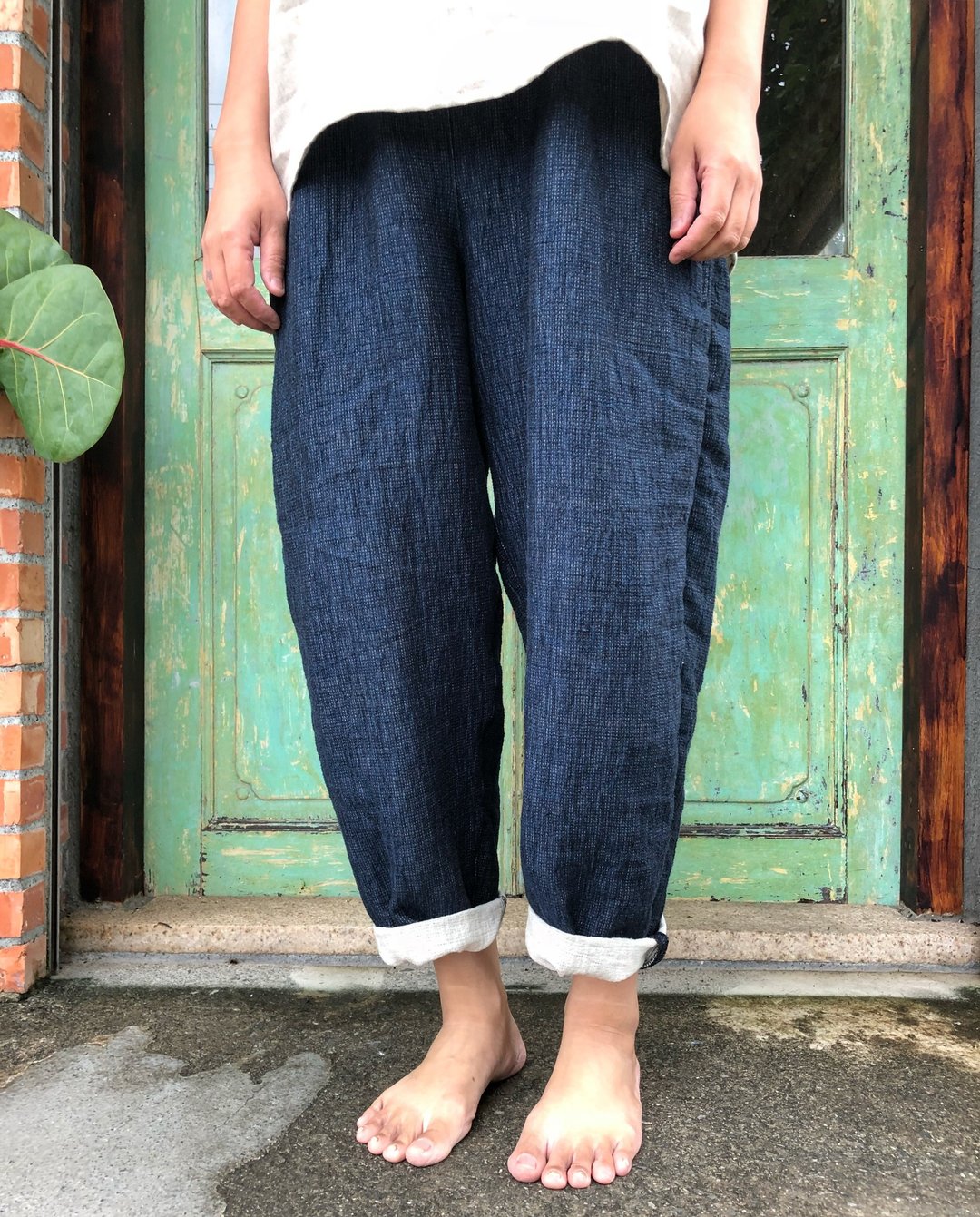 秋冬 双层亚麻小管裤 - 女装长裤 - 棉 多色