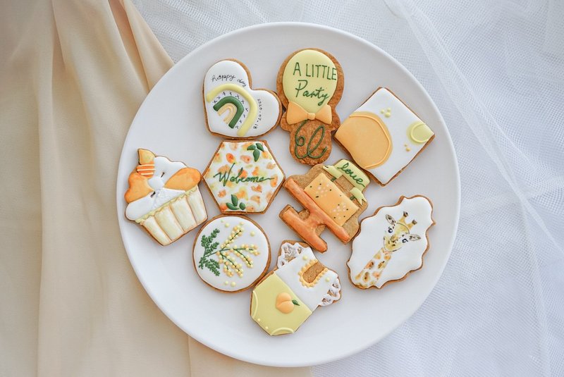 手工收涎饼干  长颈鹿 稻穗 宝宝糖霜饼干 - 手工饼干 - 新鲜食材 