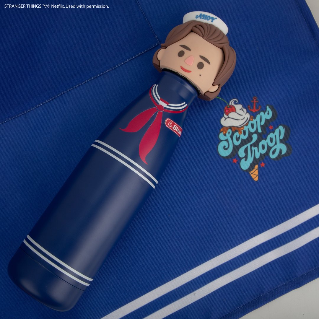怪奇物语 - Scoops Ahoy 史蒂夫 水瓶 - 水瓶/水壶 - 其他金属 蓝色