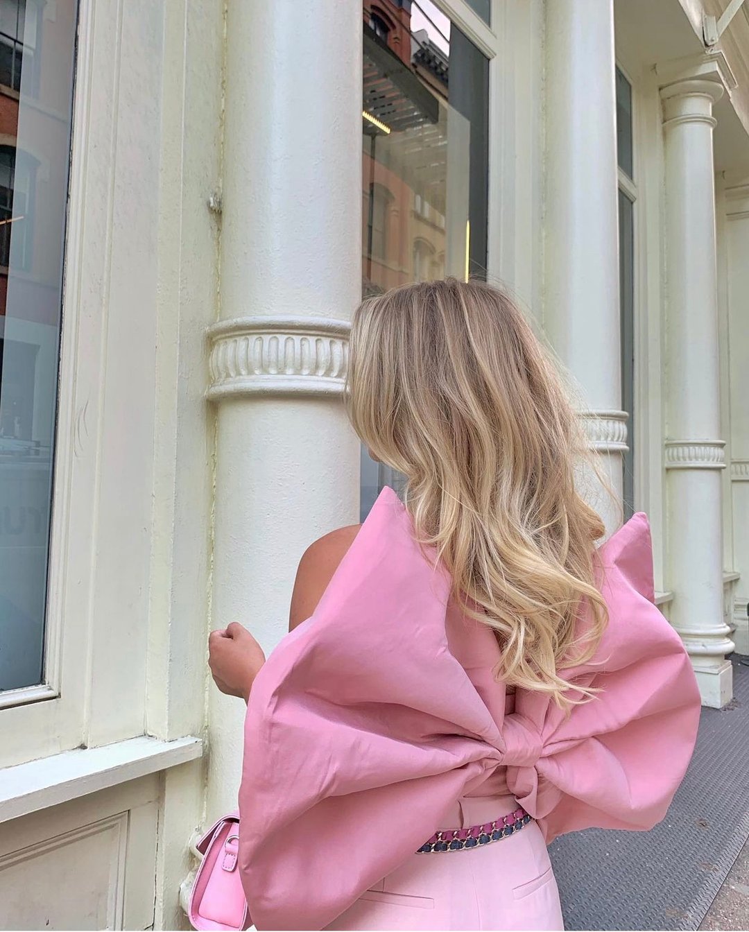 Lita dusty rose pink big bow top for cocktail party - 女装上衣 - 聚酯纤维 粉红色