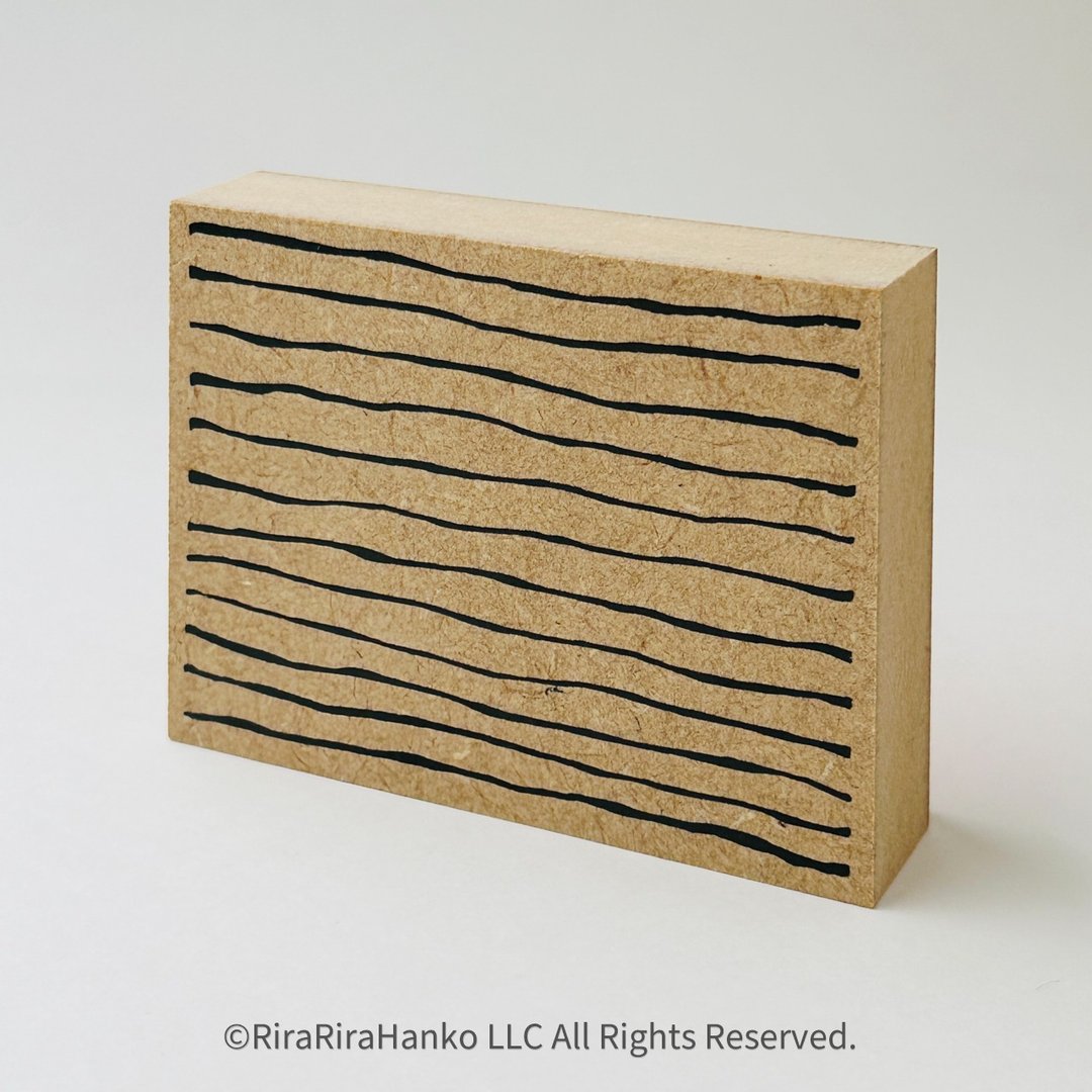 大尺寸图案印章*细条纹*60mm x 80mm*橡皮图章*R1015_o - 印章/印台 - 木头 