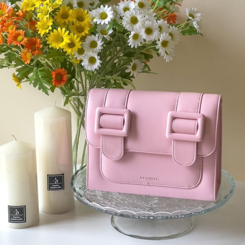 PLAIN PRETTY SMOOTH 剑桥包 | 甜心粉 - 侧背包/斜挎包 - 其他材质 粉红色