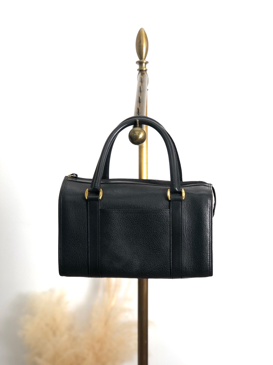 【 日本直送 名牌中古包 】GUCCI 古驰 手提包 黑色 吊饰 皮革 迷你波士顿包 vintage 古着 old umskjg - 手提包/手提袋 - 真皮 黑色