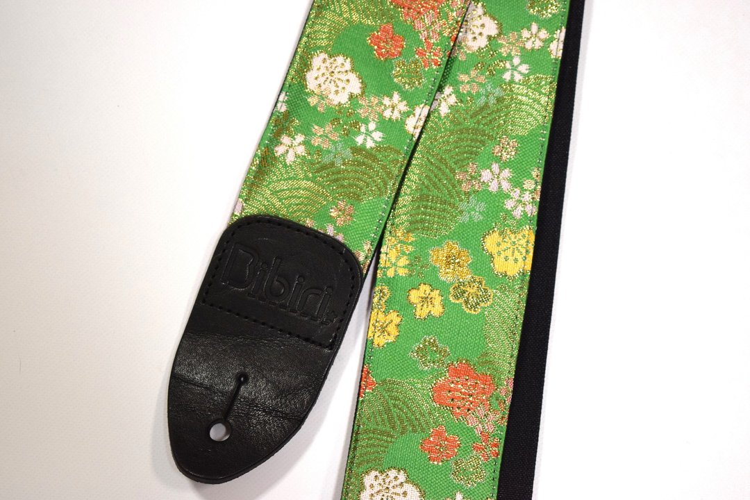日本帆布吉他背带　梅花海浪纹   黄绿色 - 其他 - 棉 黑色