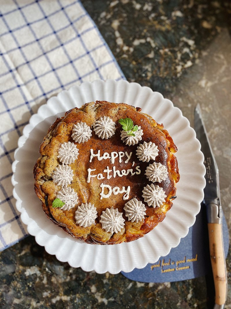 芝麻巴斯克蛋糕 - 蛋糕/甜点 - 新鲜食材 卡其色