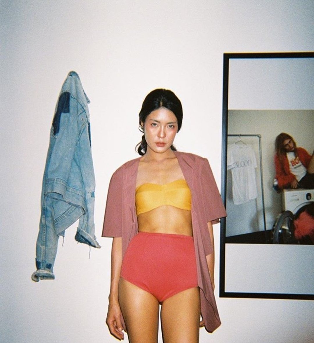 Yellow two pieces swimwear size m - 女装泳衣/比基尼 - 棉 