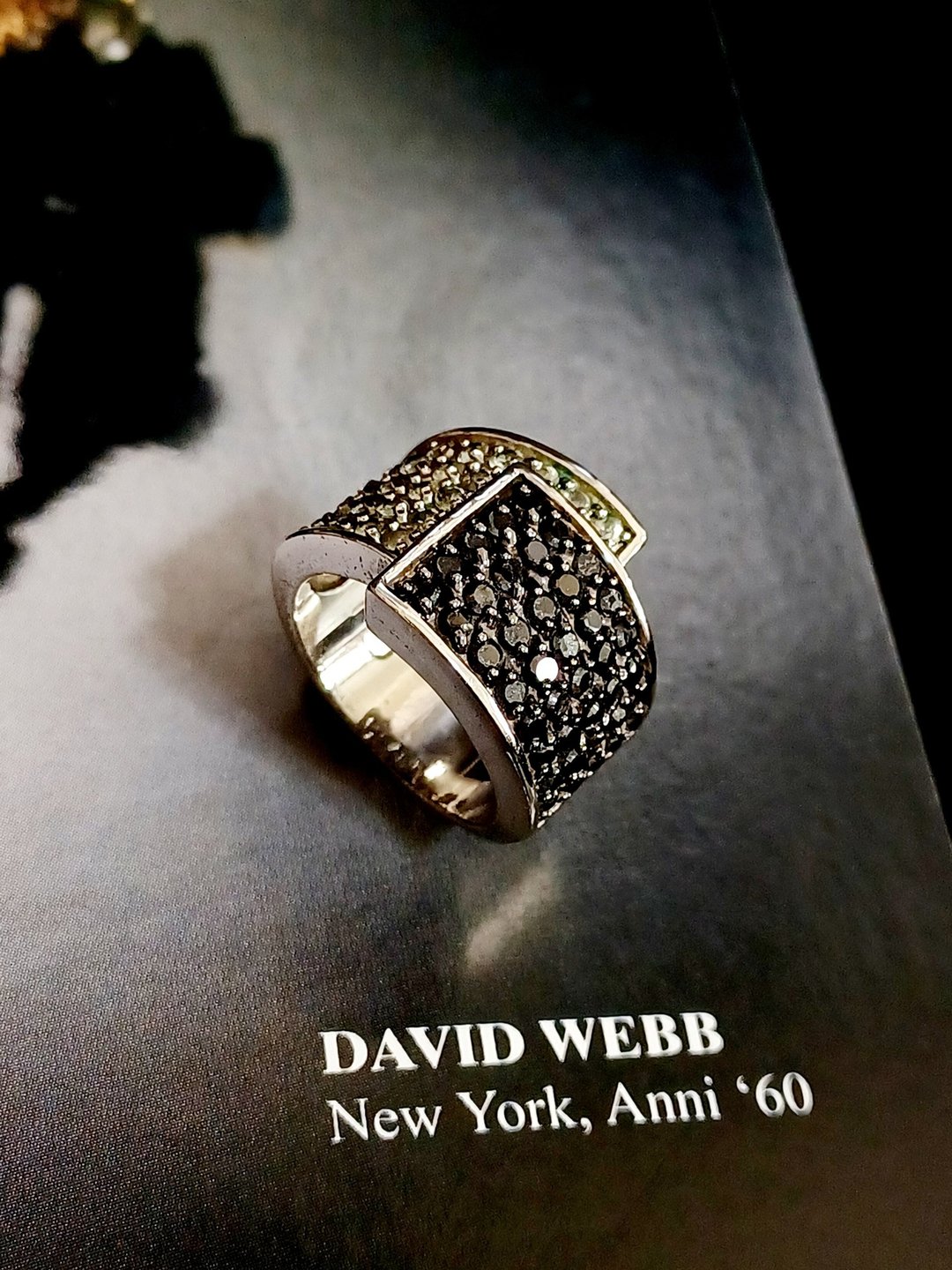 vintage jewelry 华丽双色莱茵满天星戒指 - 戒指 - 其他金属 