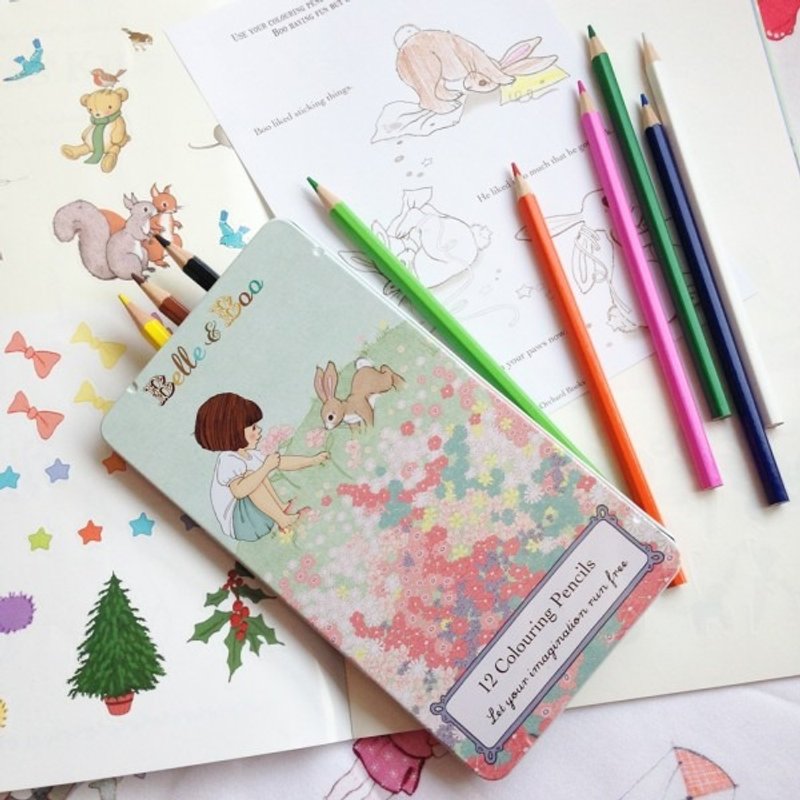 Belle& Boo 花花彩色铅笔组 - 铅笔/自动铅笔 - 木头 多色