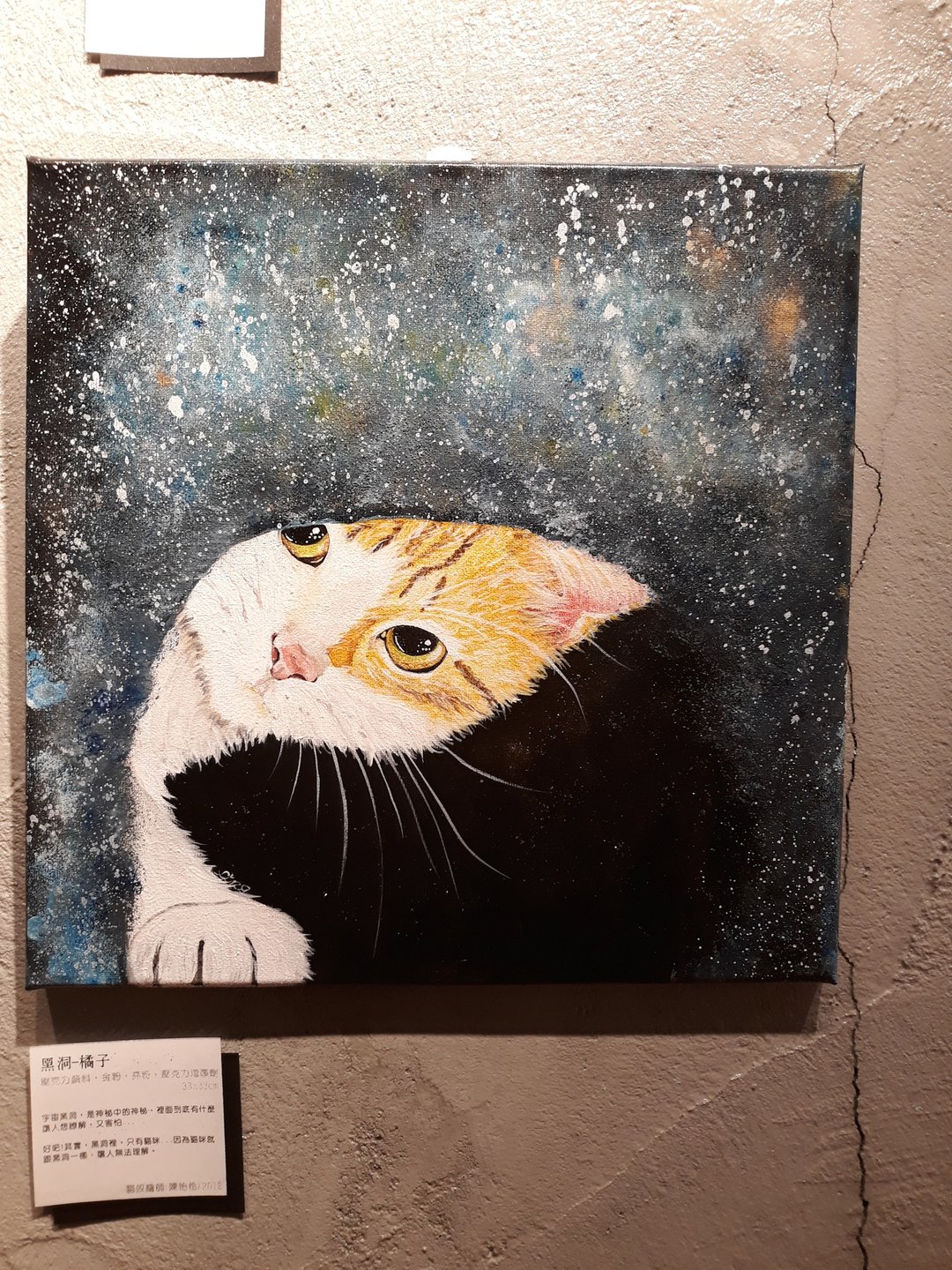 宇宙猫星人  黑洞有猫  原画 - 海报/装饰画/版画 - 颜料 多色
