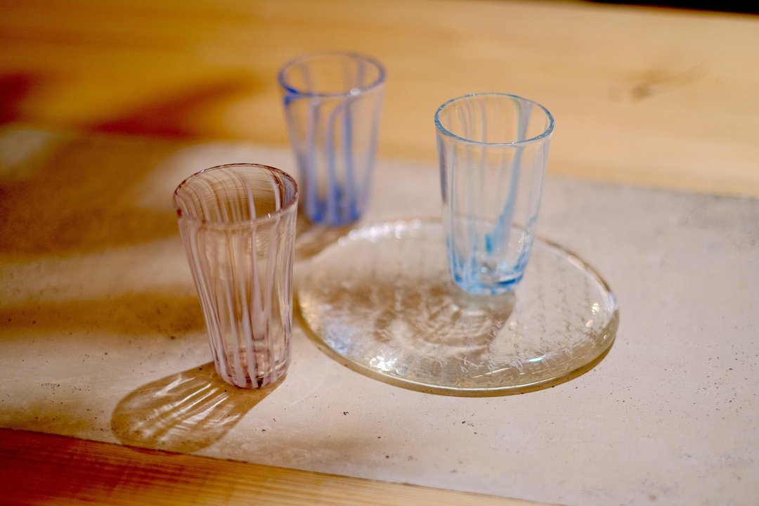 直纹茶酒两用杯(中) | 玻璃炽造 工坊手作 - 茶具/茶杯 - 玻璃 多色