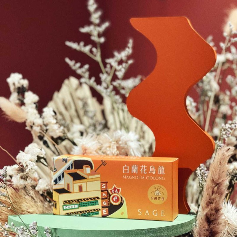 Sage Tea【花香扑鼻】白兰花乌龙  原片立体有绳茶包 6个 - 茶 - 新鲜食材 白色