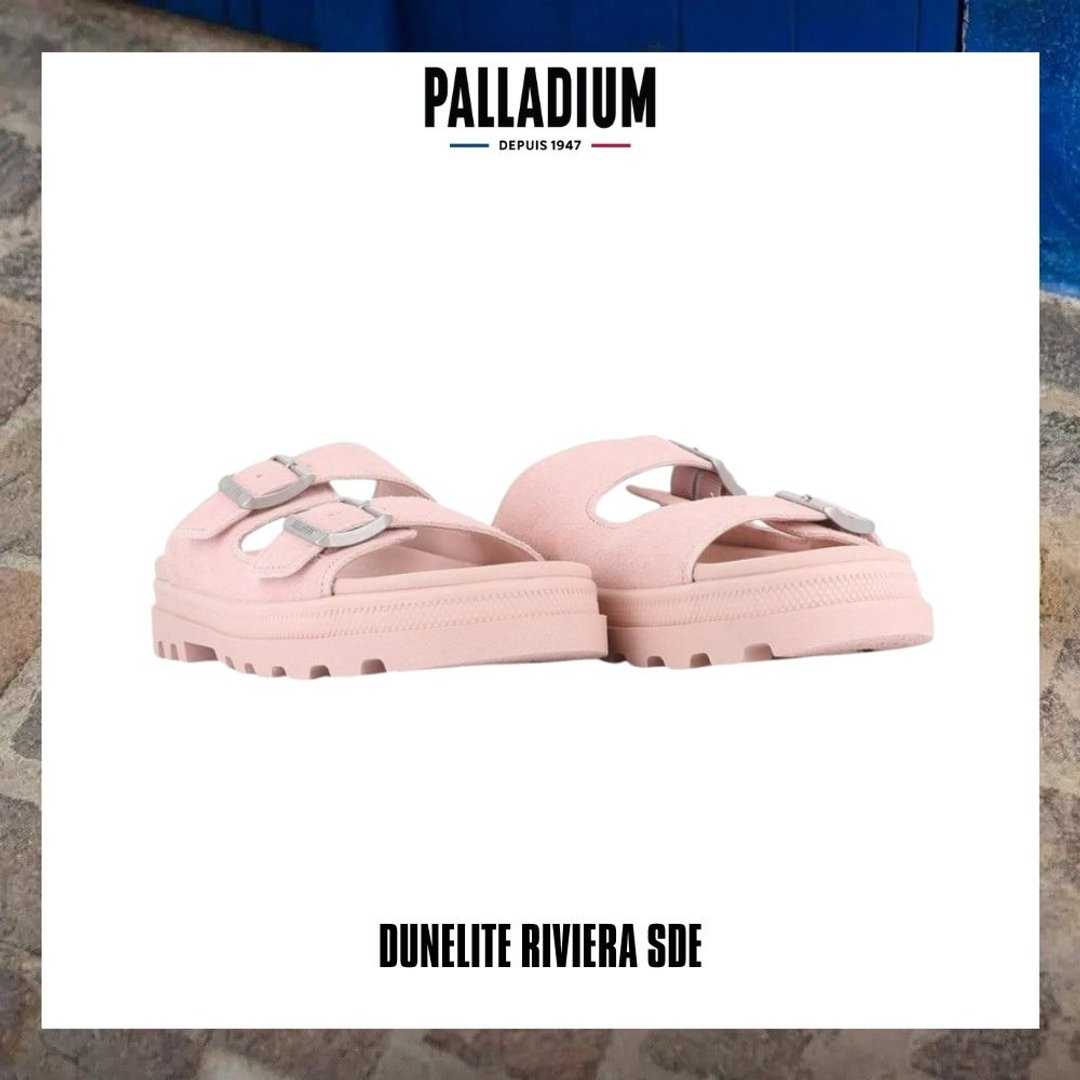 PALLADIUM DUNELITE RIVIERA SDE轻量麂皮拖鞋 粉 74455-605 - 拖鞋 - 其他材质 