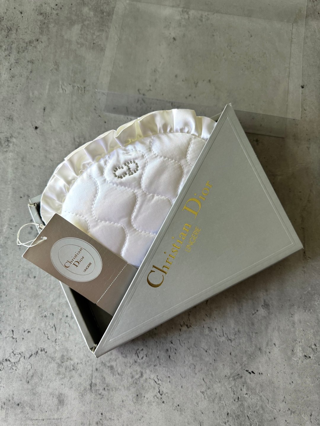 中古未使用品 Christian Dior 迪奥丝质 收纳包 化妆包内衣包 - 化妆包/杂物包 - 丝．绢 白色