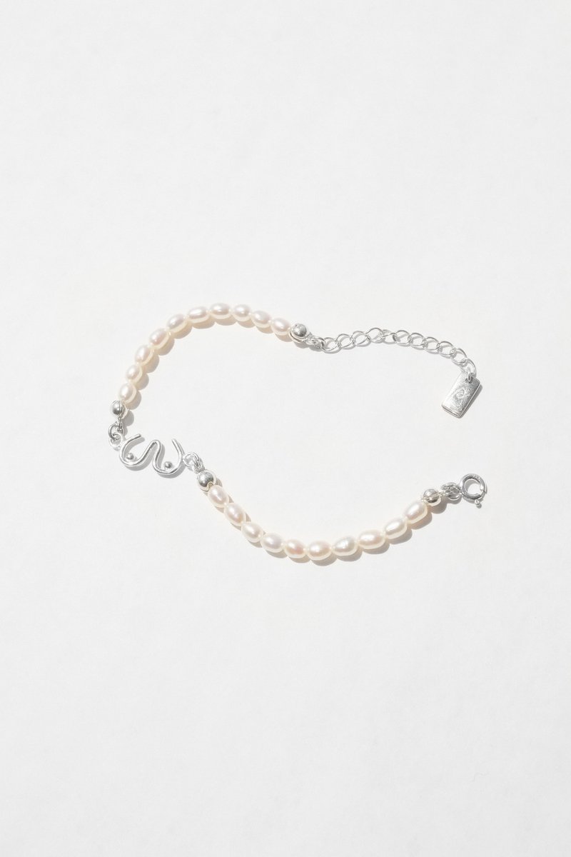 Nude Bracelet 裸 手链 - 手链/手环 - 珍珠 银色