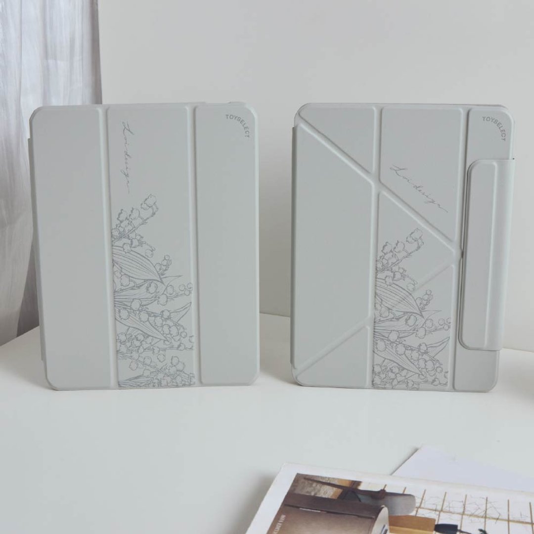 乐意铃兰日记强悍磁吸 iPad 三折/Y 折保护壳 - 平板/电脑保护壳 - 塑料 多色