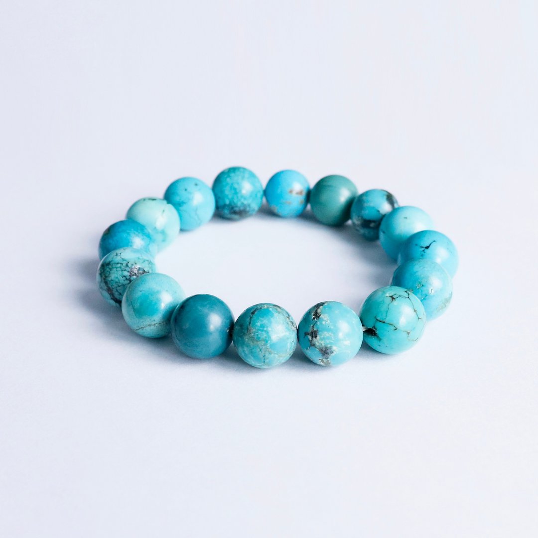 Natural Turquoise bead bracelets - 手链/手环 - 石头 蓝色