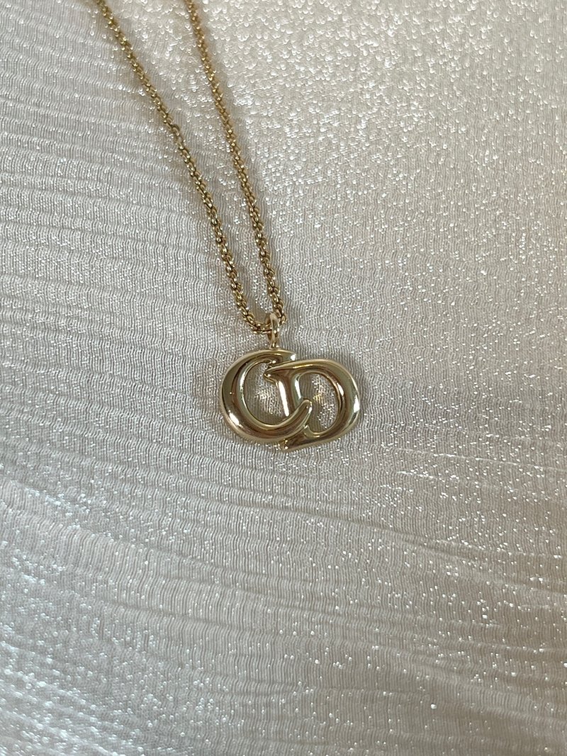 Dior CD极美品气质典雅颈链项链 日本中古Vintage - 项链 - 其他金属 金色