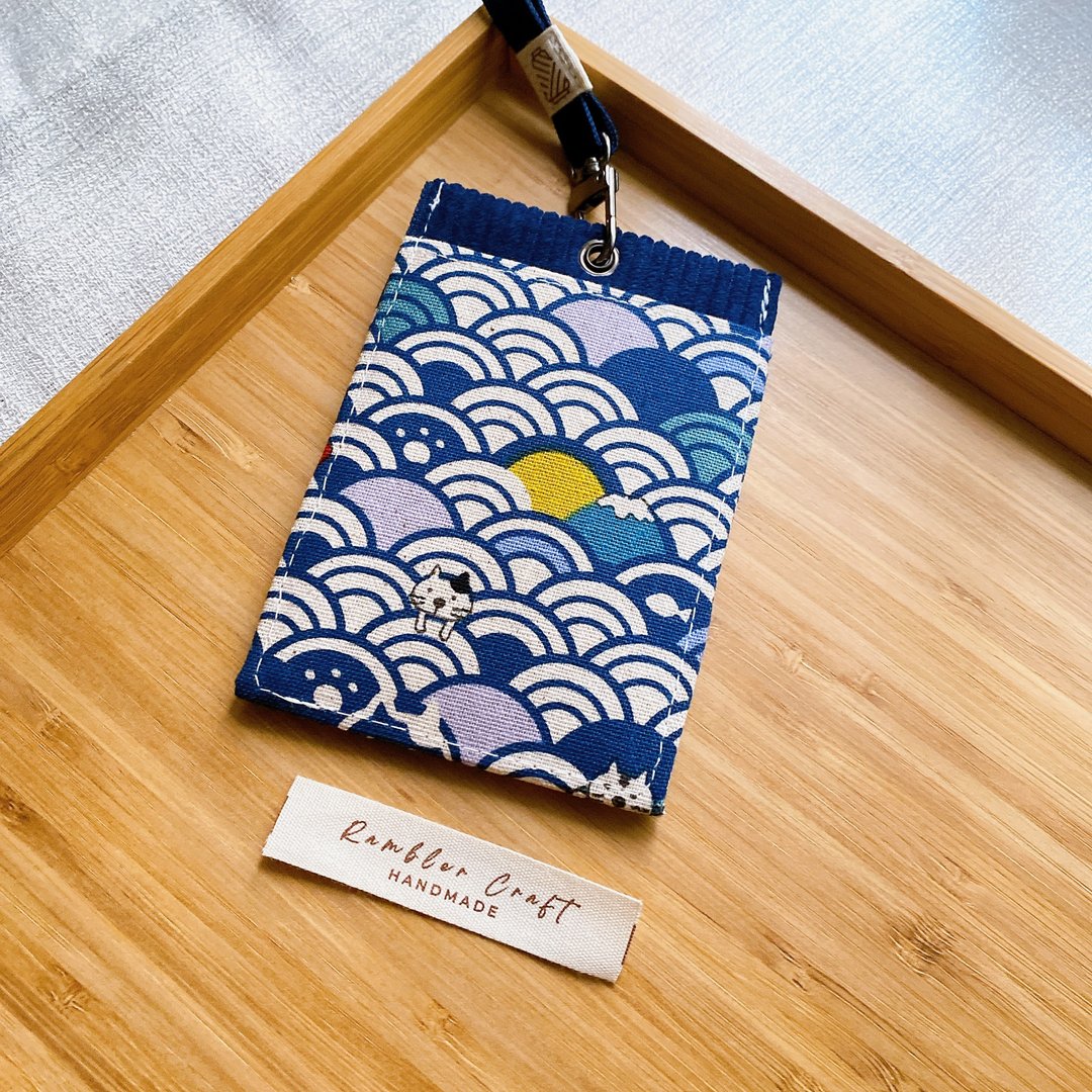 证件套 识别证卡套 悠游卡套 挂颈卡套 Card Holder 波浪猫咪款 - 证件套/卡套 - 棉 