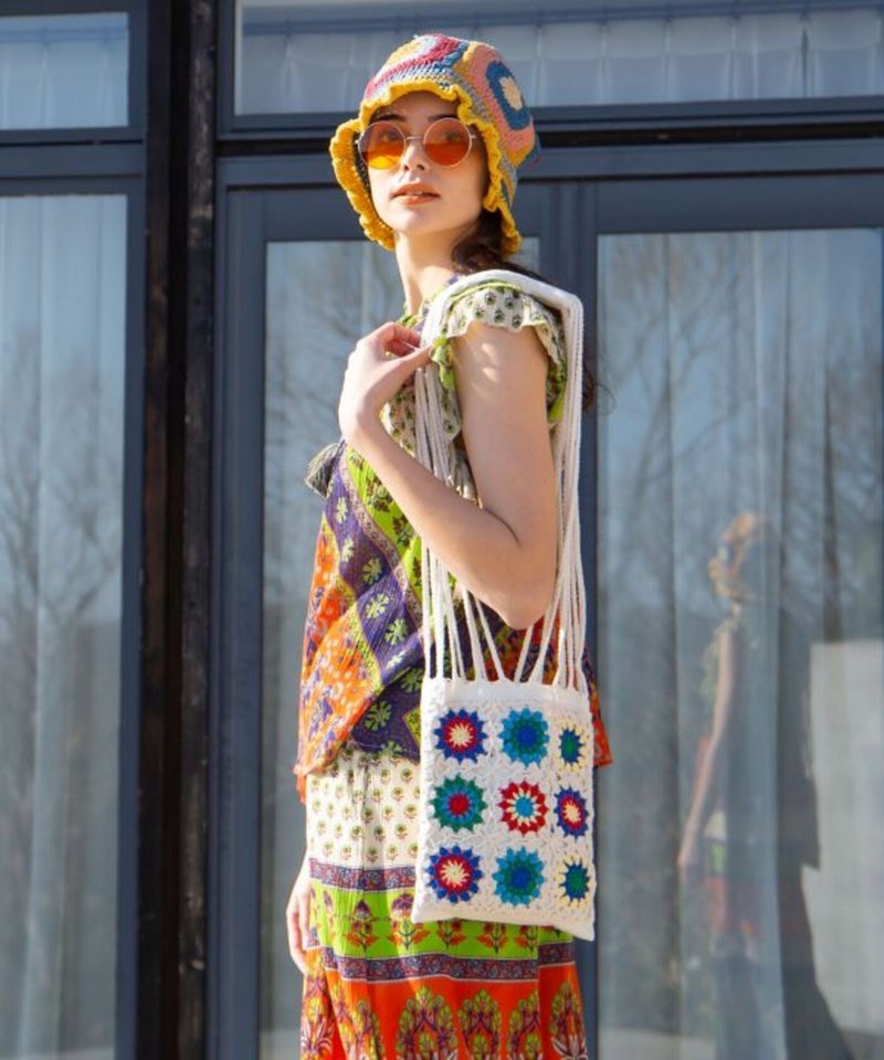 【热门预购】花开的日子小花钩针长柄单肩包 (3色) ISYP5202 - 手提包/手提袋 - 其他材质 