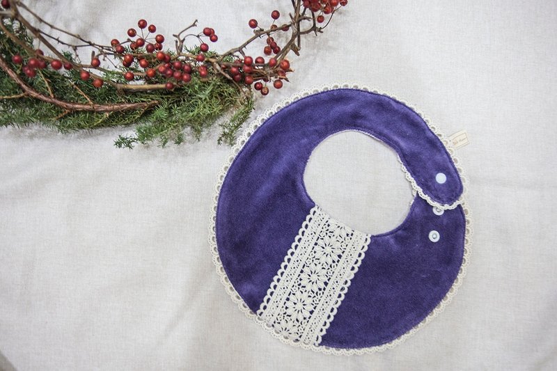 my little star 富贵圆满 有机棉口水巾 - 围嘴/口水巾 - 棉．麻 紫色