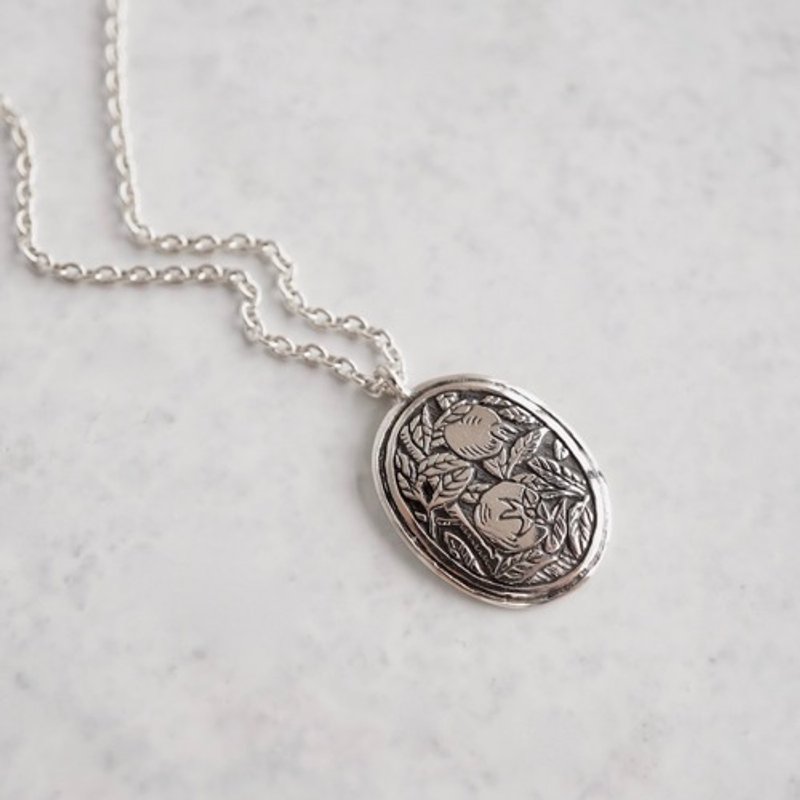 Pomegranate pendant [P037SV] - 项链 - 其他金属 