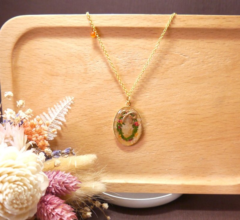 Light you up 圣诞小花圈项链SL260 - 项链 - 其他金属 金色