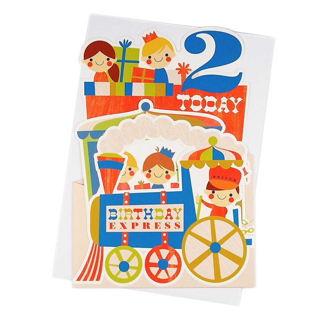 生日快车朝你前进－2岁生日【Hallmark-卡片 生日祝福】 - 卡片/明信片 - 纸 多色