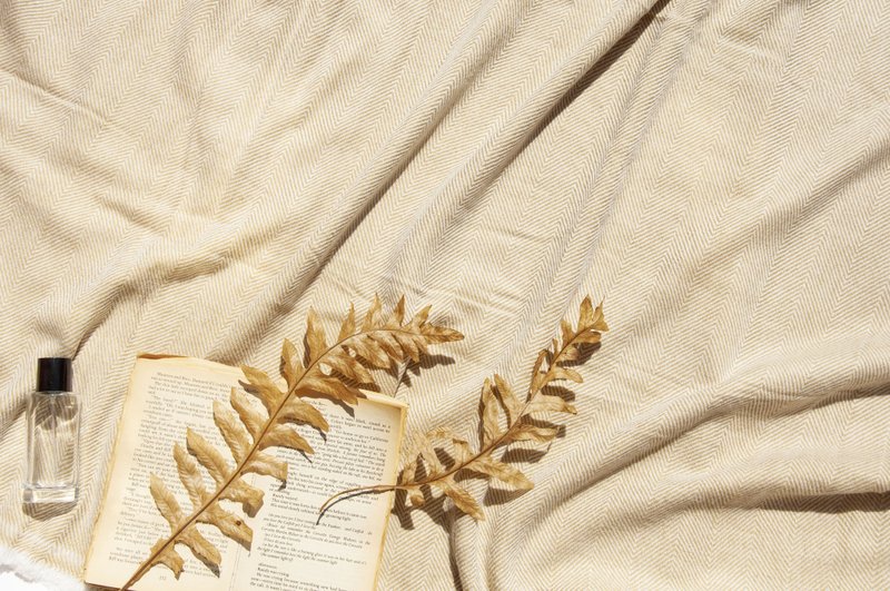 超大厚款喀什米尔Cashmere 针织围巾 纯羊绒围巾 羊毛披巾 盖毯巾 - 围巾/披肩 - 羊毛 卡其色