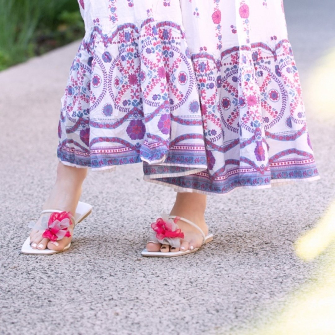 Blooming tong sandals that color summer | Berry - 拖鞋 - 聚酯纤维 粉红色