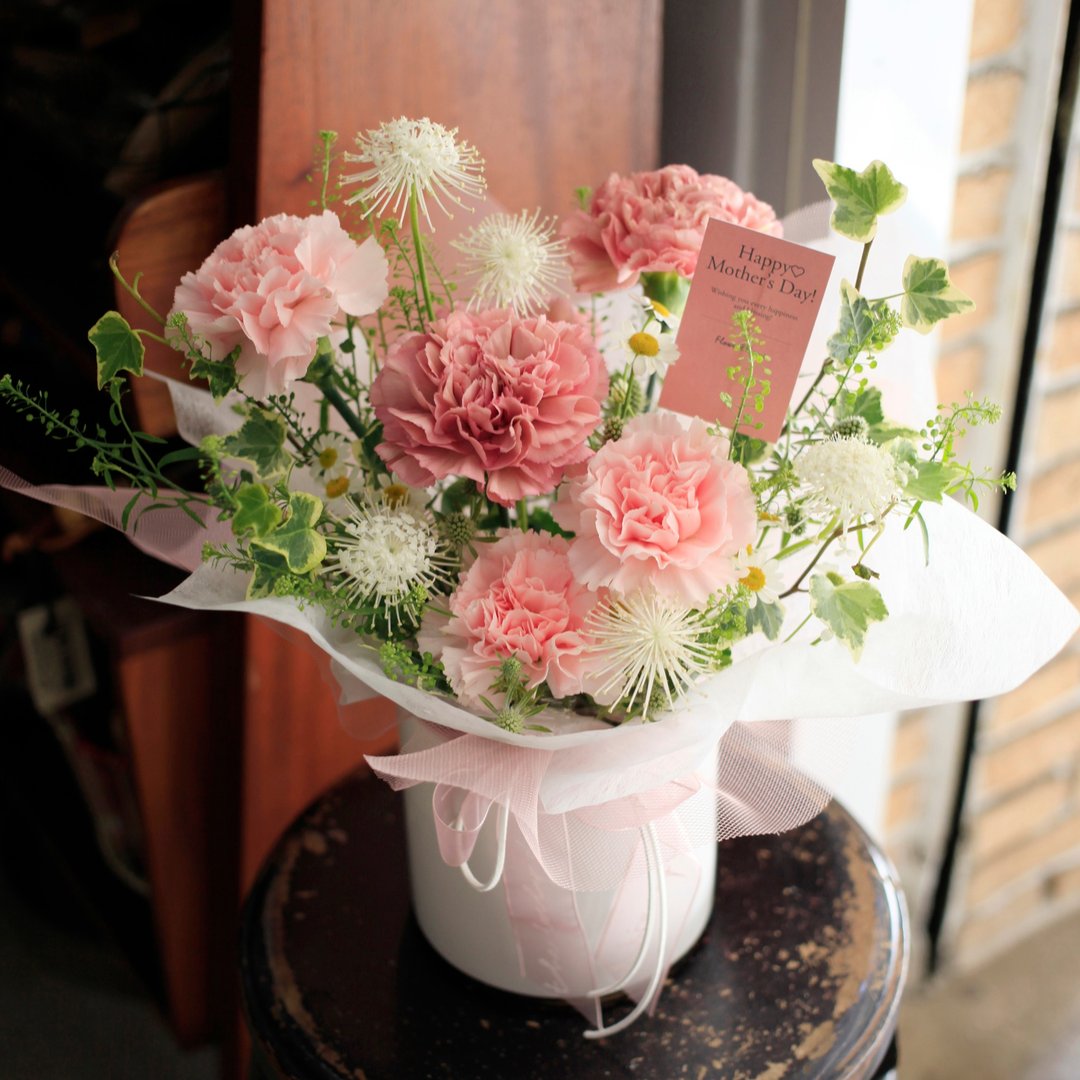 限西门町自取 鲜花 Love 妈咪 春与时光∣莓粉色系康乃馨 鲜花盆花 - 植栽/盆栽 - 植物．花 粉红色
