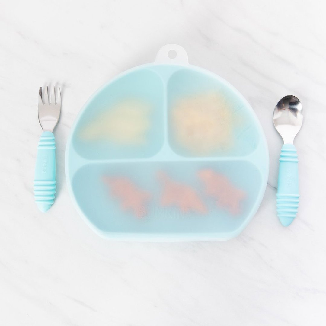 Bumkins 硅胶餐盘盖 - 儿童餐具/餐盘 - 其他材质 