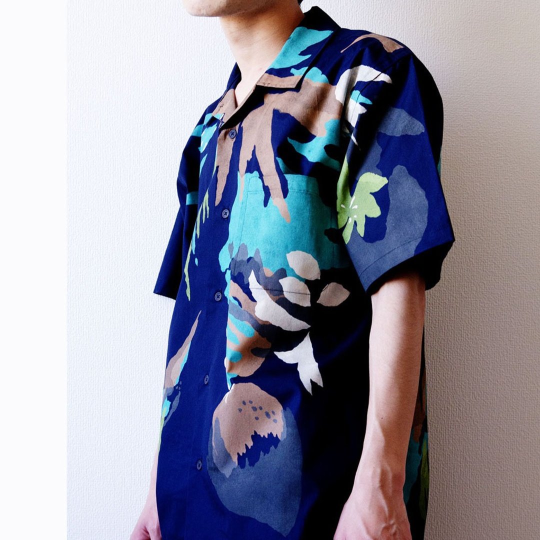 Made in Kyoto shirt Inspired by Hawaiian shirts - 中性连帽卫衣/T 恤 - 棉 多色