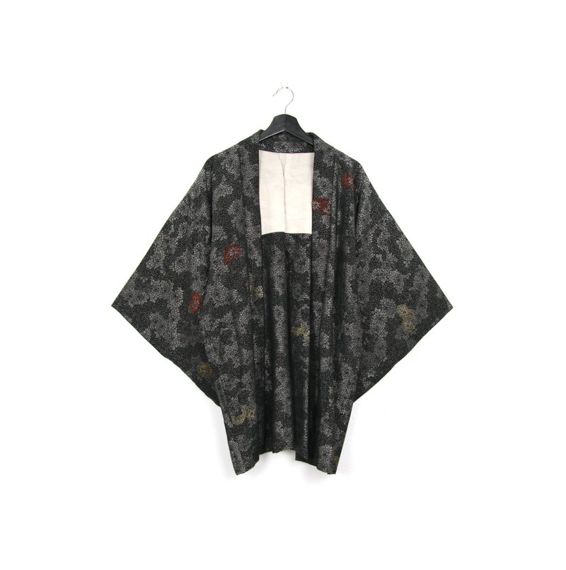 Back to Green-日本带回羽织 银线金葱刺绣菊 /vintage kimono - 女装休闲/机能外套 - 丝．绢 