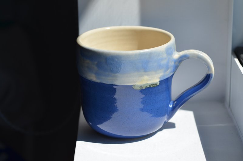 陶杯 | 山海 | 海上小岛 - 咖啡杯/马克杯 - 陶 蓝色