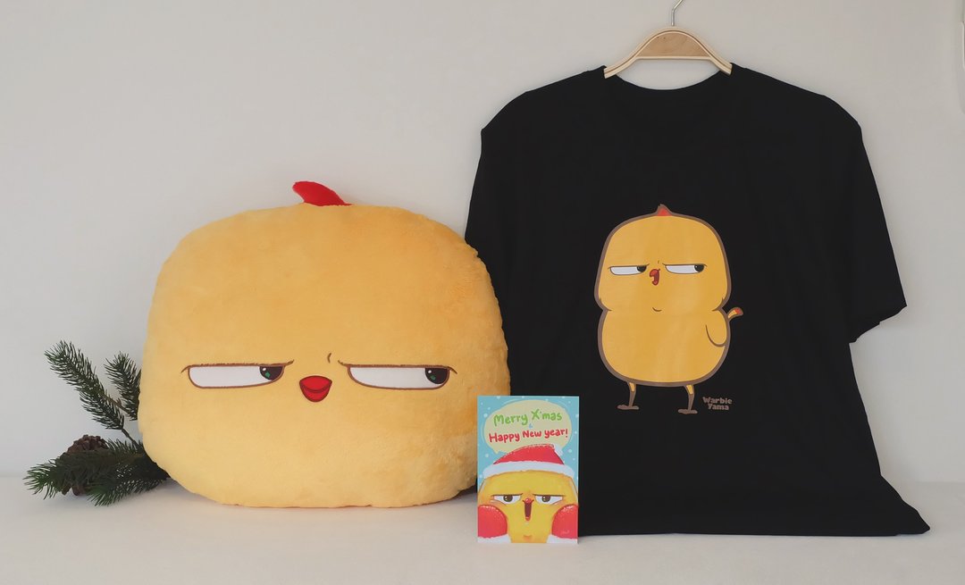 "JOYY!" X'mas & new year Gift Set (Hot giftset is back!) - (change new card) - 枕头/抱枕 - 棉 黄色