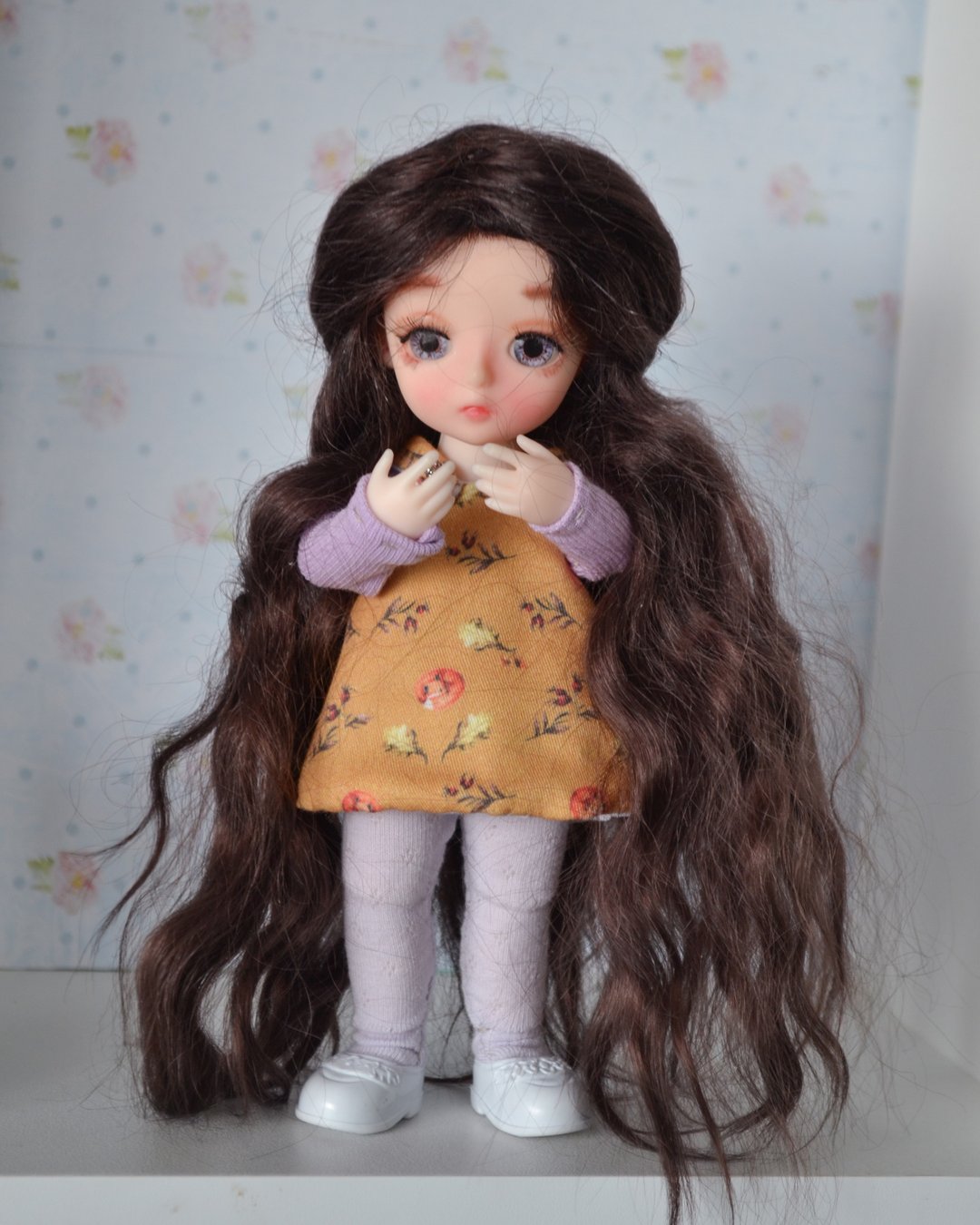 OOAK baboliy repaint Doll, replica OB11 Doll, Art articulated Doll - 玩偶/公仔 - 塑料 紫色